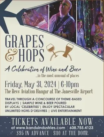 Event flyer for Grapes & Hops