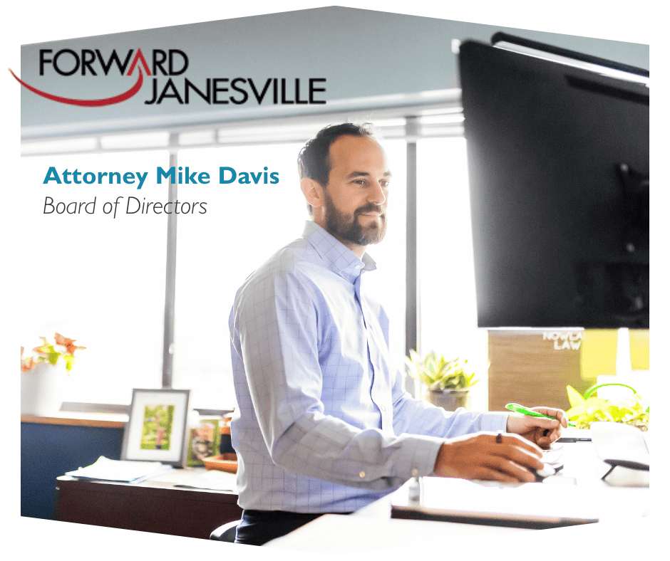 Mike Davis working in his office